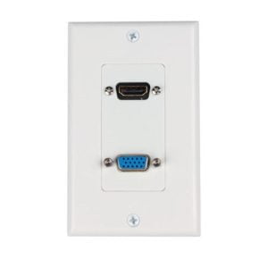 Faceplate Toma Con Socket Vga Conector Hembra Hdmi Hembra