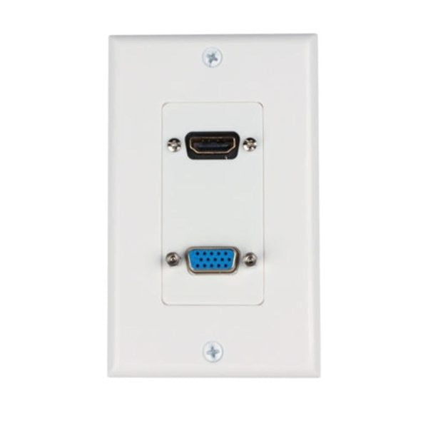 Faceplate Toma Con Socket Vga Conector Hembra Hdmi Hembra