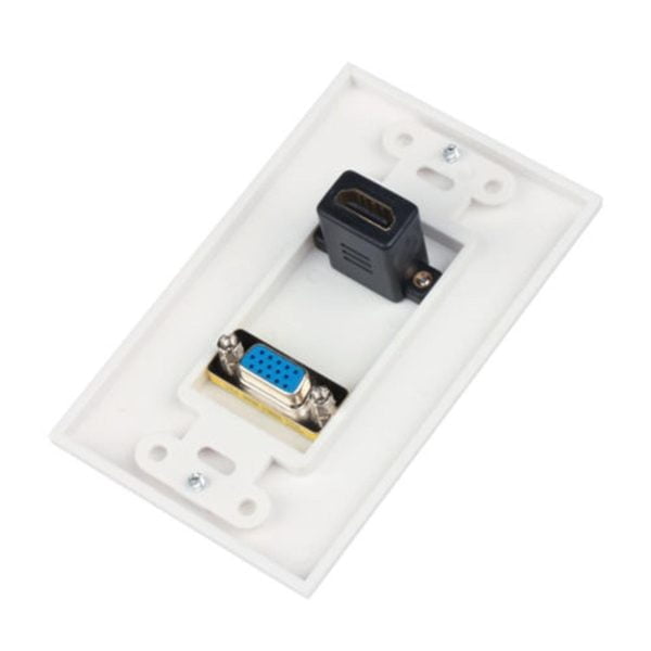 Faceplate Toma Con Socket Vga Conector Hembra Hdmi Hembra