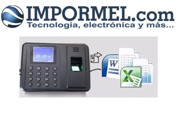 Reloj Biometrico Control Asistencia Persona Color Excel 600