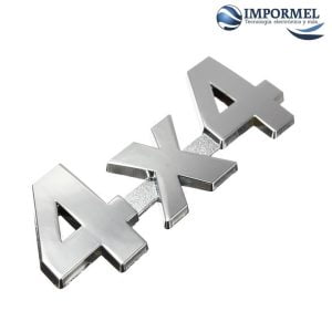 Emblema Logo 4x4 4 X 4 Cromado Adhesivo 3m Tuning Plateado