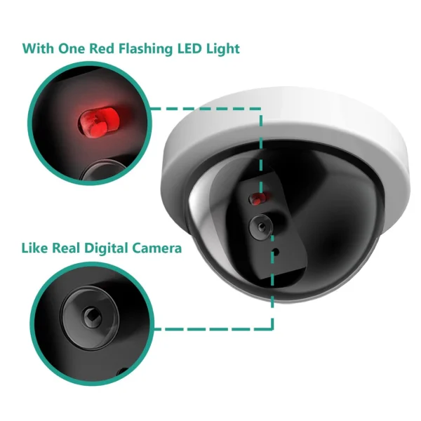 Camara De Seguridad Falsa Vigilancia Led Intermitente Simulacion