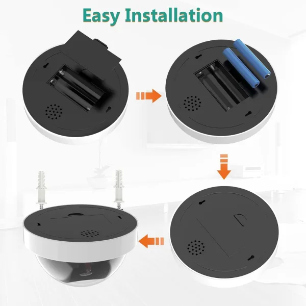 Camara De Seguridad Falsa Vigilancia Led Intermitente Simulacion