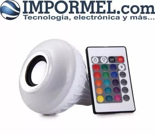 Foco Parlante Bluetooth Luz Led Control Celular