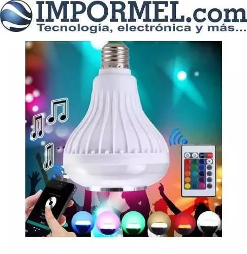 Foco Parlante Bluetooth Luz Led Control Celular