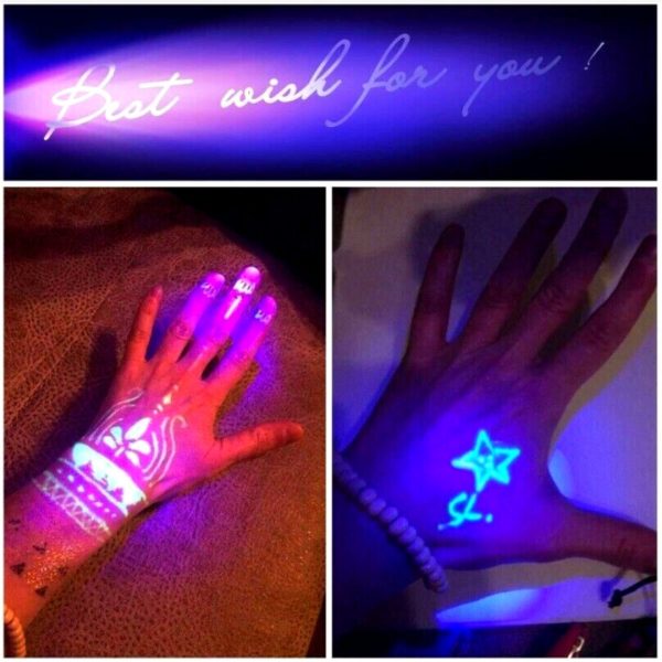 Linterna Luz Ultra Violeta Portatil Ligera 9 Led Aluminio
