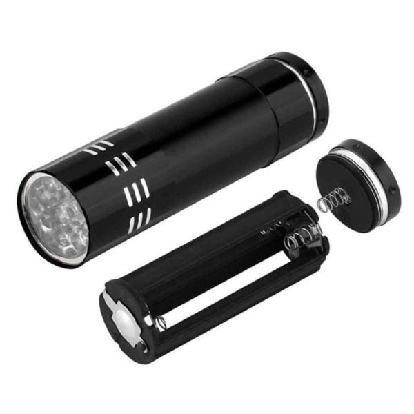 Linterna Luz Ultra Violeta Portatil Ligera 9 Led Aluminio