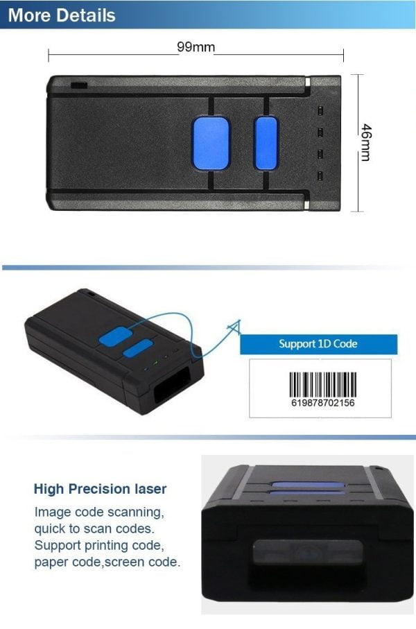 Lector Código De Barras Inalámbrico Bluetooth Ios