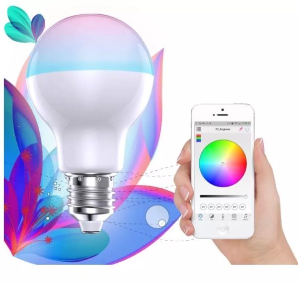 Foco Led Wifi Smart Bulb Rgb 16m Colores Equivale 100w Dimme