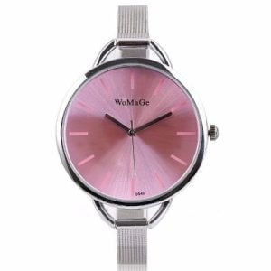 Reloj De Mujer Elegante De Acero Inoxidable Luna Rosada