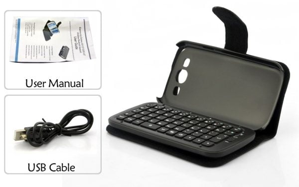 Estuche Cuero Teclado Bluetooth Samsung Galaxy S3