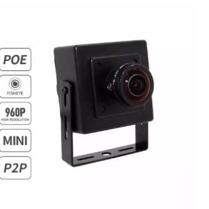 Mini Camara De Red Ip Ojo De Pez Poe Onvif P2p Cctv 960p
