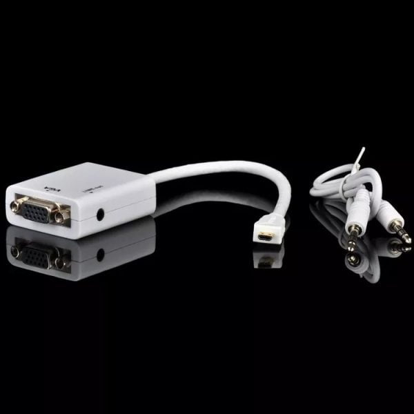 Adaptador Convertidor Micro Hdmi A Vga Audio Video