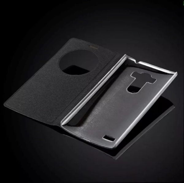 Estuche Flip Cover Lg G4 Beat Cubierta Quickcircle Negro