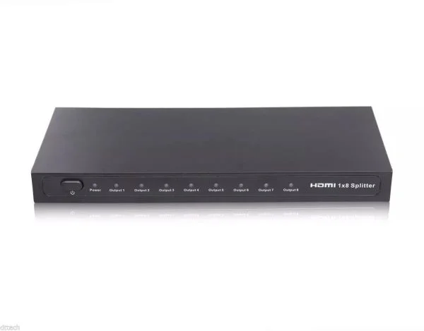 Splitter Hdmi 1 X 8 Hd 3d 1.3b Amplificador 1080p