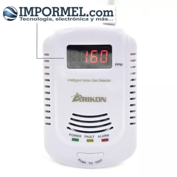 Sensor Detector De Fugas De Gas Con Display Bateria