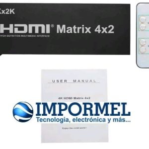 Switch Splitter Hdmi Matriz 4x2 Con Control Remoto Hdmi V1.4