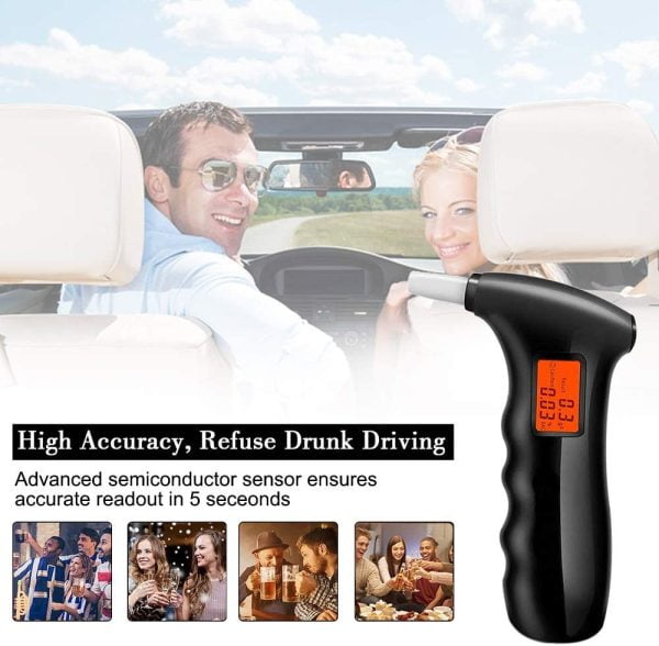 Alcoholimetro Digital Por Aliento Profesional Fda Display