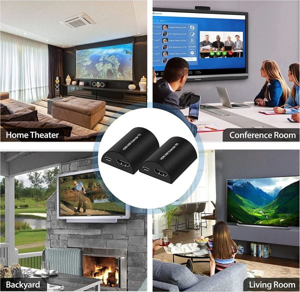 Extensor De Cable Hdmi Mediante Utp Hasta 60 Metros Hd 60m