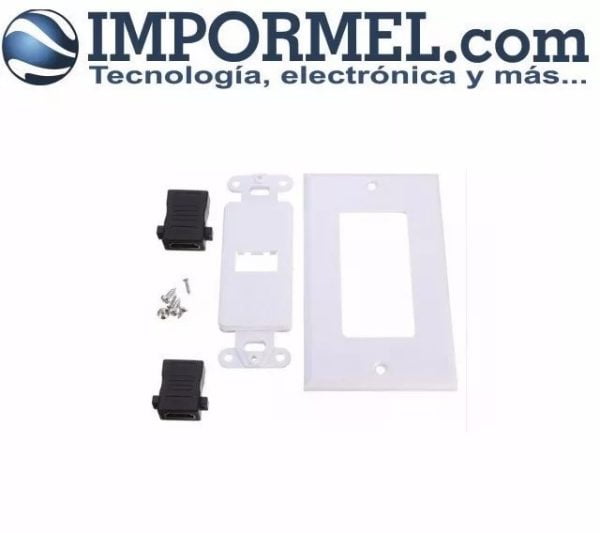 Faceplate Hdmi Doble Dos Tomas Conectores Hembra