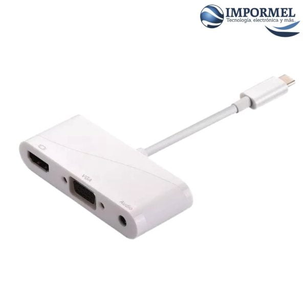 Adaptador Convertidor C Usb Para Macbook 4 En 1 HDMI VGA USB
