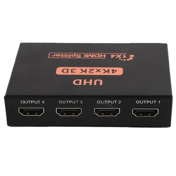 Splitter Hdmi 1 X 4 1x4 4k 3d Amplificado Activo Con Fuente
