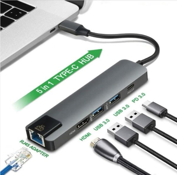 Adaptador Macbook Pro Multiport Usb C A Usb 3 Y Hdmi Lan