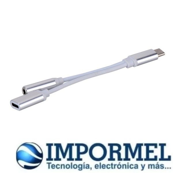 Adaptador Audio Usb C 3.5 Mm Audio Macbook Xioami Splitter