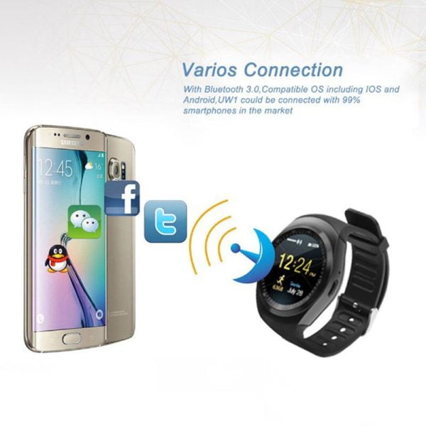 Reloj Smart Wacth Con Chip Y1 Mp3 Hasta 32gb Android Sim