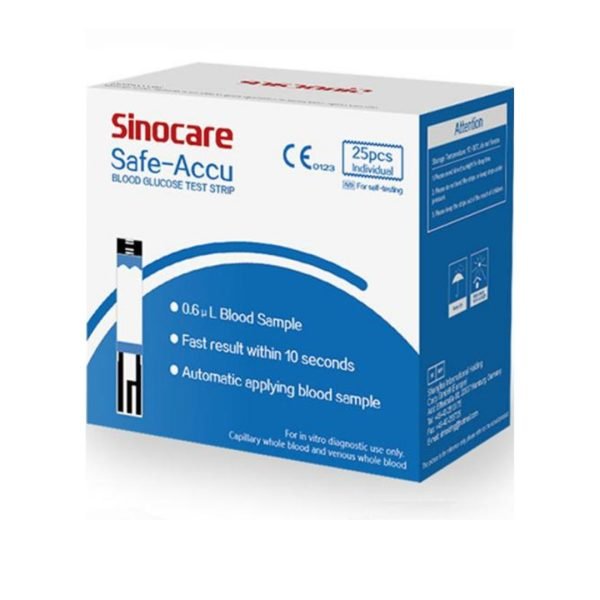Set De 25 Tirillas Tiras Prueba Glucometro Sannuo Sinocare