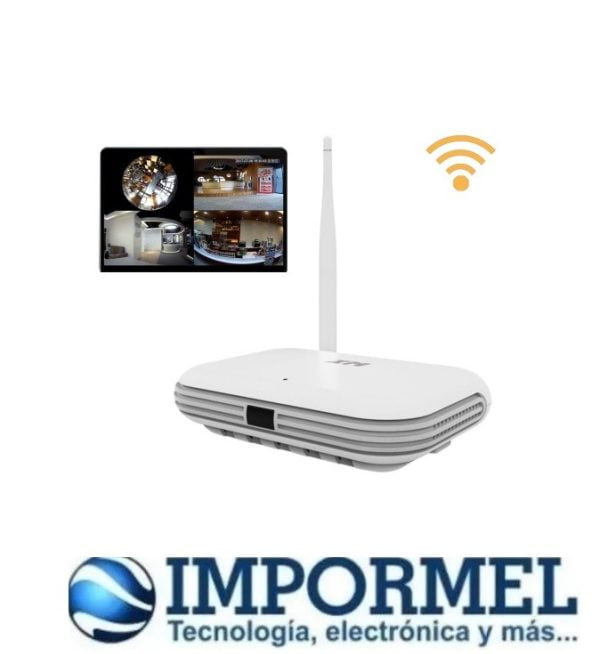 Nvr Wifi Onvif 4ch Hd 5mp 360 Panoramica Inalambrica