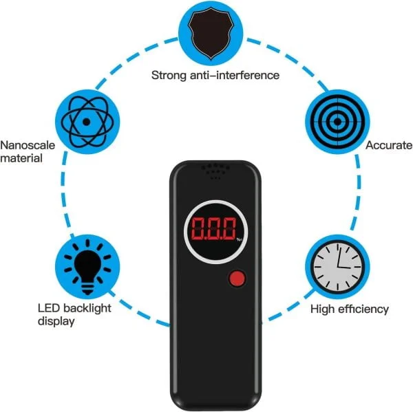 Alcoholimetro Digital Alcohawk Ultra Slim Rc 7690 Display Le