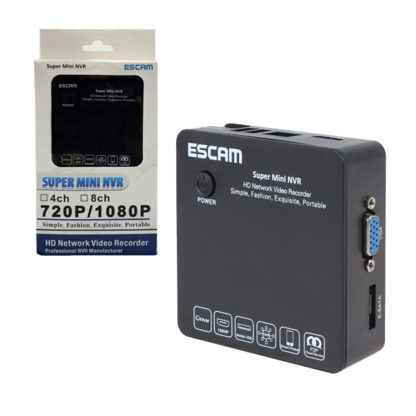 Min Nvr Portatil 8ch Hd 5mp 1080p 960p H.264 Escam Onvif