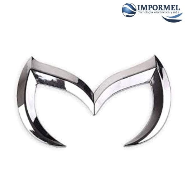 Emblema Sello Logo Mazda 3 5 6 Tipo Batman Plateado 3d