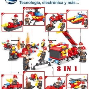 Lego Armable 376 Piezas Bombero Ciudad Helicoptero Niños
