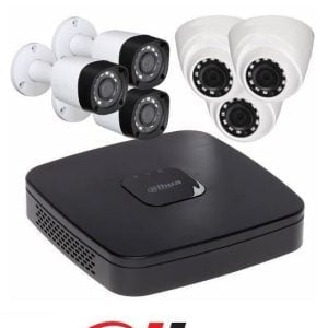 Kit 6 Camaras Seguridad Cctv Hd 720p Dvr 8 Canales Dahua