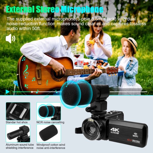 Filmadora Camara Komery 4k Visión Nocturna Hd Tactil Mic