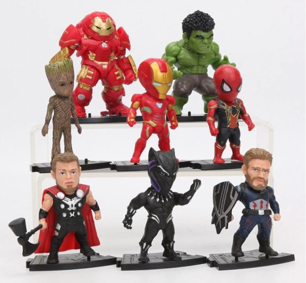 Avengers Spiderman Iron Man Thor Hulk Groot Figura Coleccion