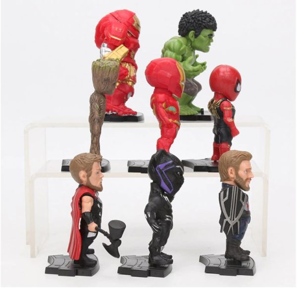 Avengers Spiderman Iron Man Thor Hulk Groot Figura Coleccion