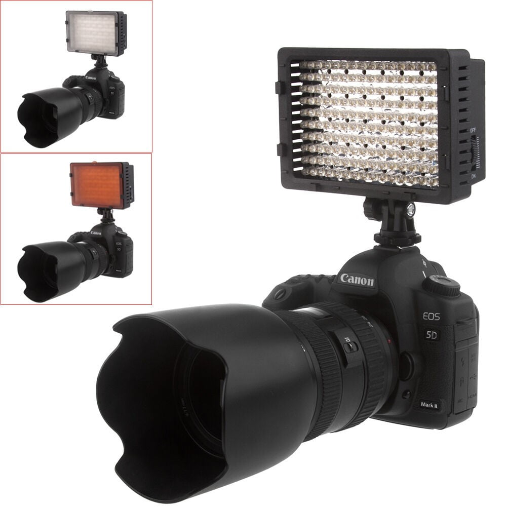 Luz led para fotografia video camara 160 LED potente de cámaras DSLR con  estuche