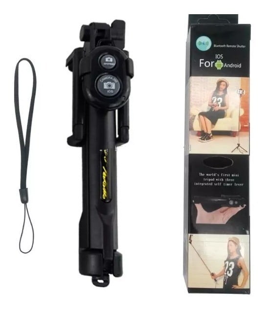 Baston Monopod Selfie Bluetooth Con Trípode Y Control Remoto Impormel