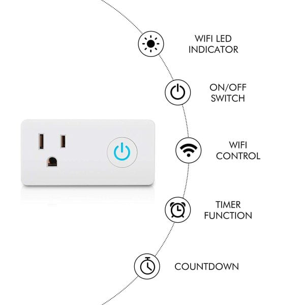 Toma Us Interruptor Wifi Inteligente Google Alexa Monitoreo
