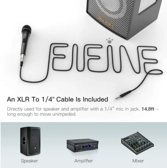 Microfono Profesional Alambrico Fifine K6 5 Metros Cable