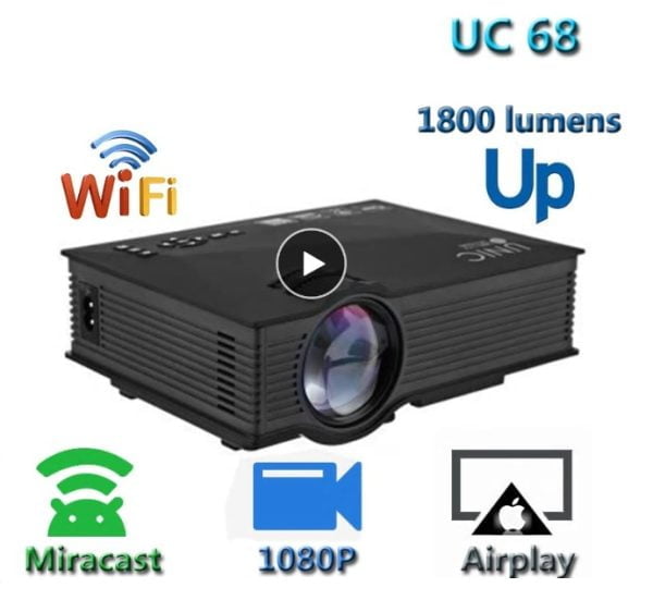 Mini Proyector Unic Uc68 Wifi Full Hd 140¨ 1800 Lumenes