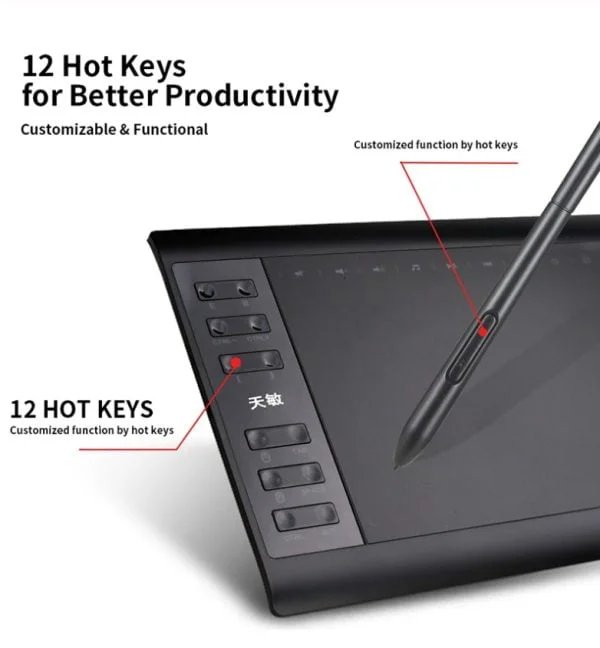 Tableta Digitalizadora Dibujo Tablet 10 Pluma Graficos Usb