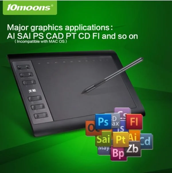 Tableta Digitalizadora Dibujo Tablet 10 Pluma Graficos Usb