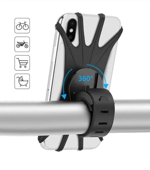 Soporte Celular Silicona Moto Bicicleta iPhone Resistente