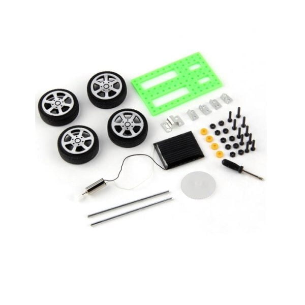 Kit De Carro Y Motor Con Panel Solar Para Armar Educacional