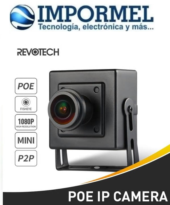 Mini Camara De Red Ip Ojo De Pez Poe Onvif P2p Cctv 1080p