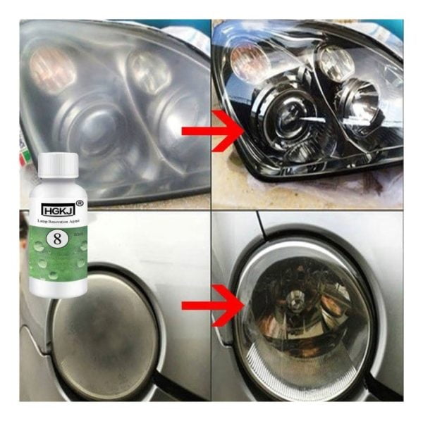 Kit Reparador Limpiador De Faros Auto Hgkj 8 Mejora Vision